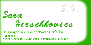 sara herschkovics business card